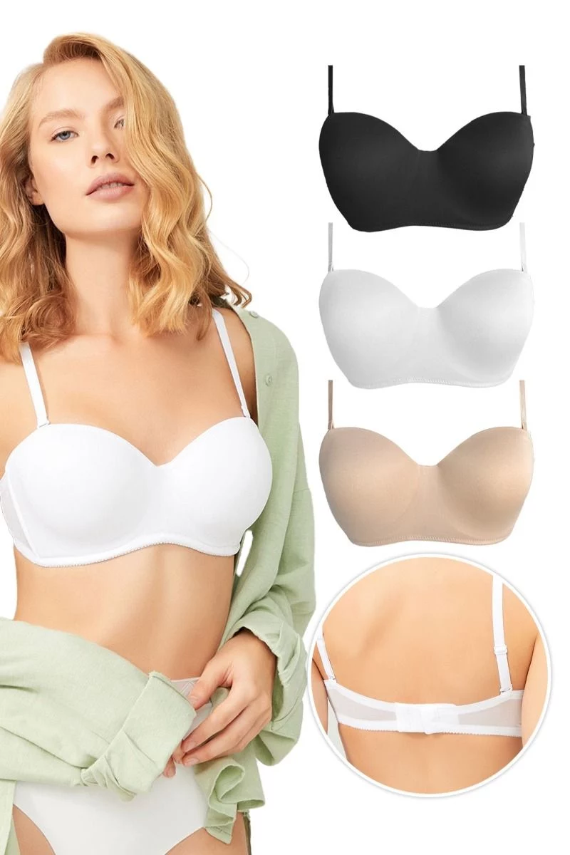 Σουτιέν Strapless "CottonHill" MARA II 3 Τεμάχια