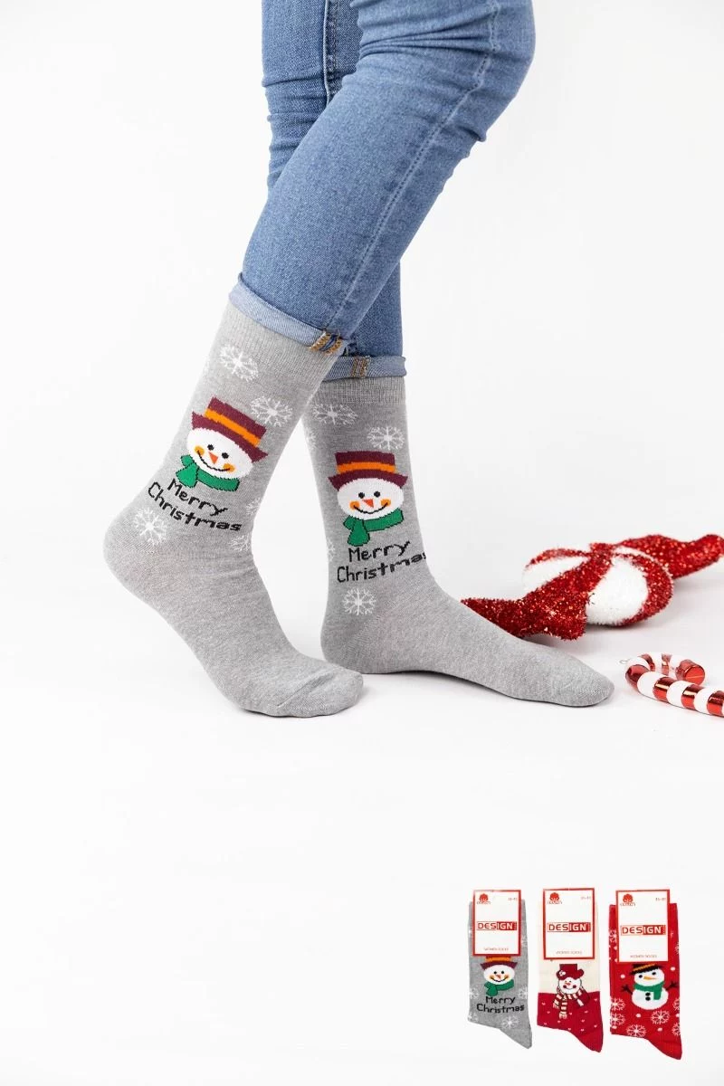 Γυναικείες Κάλτσες "Design" SNOWMAN 3 ζευγάρια