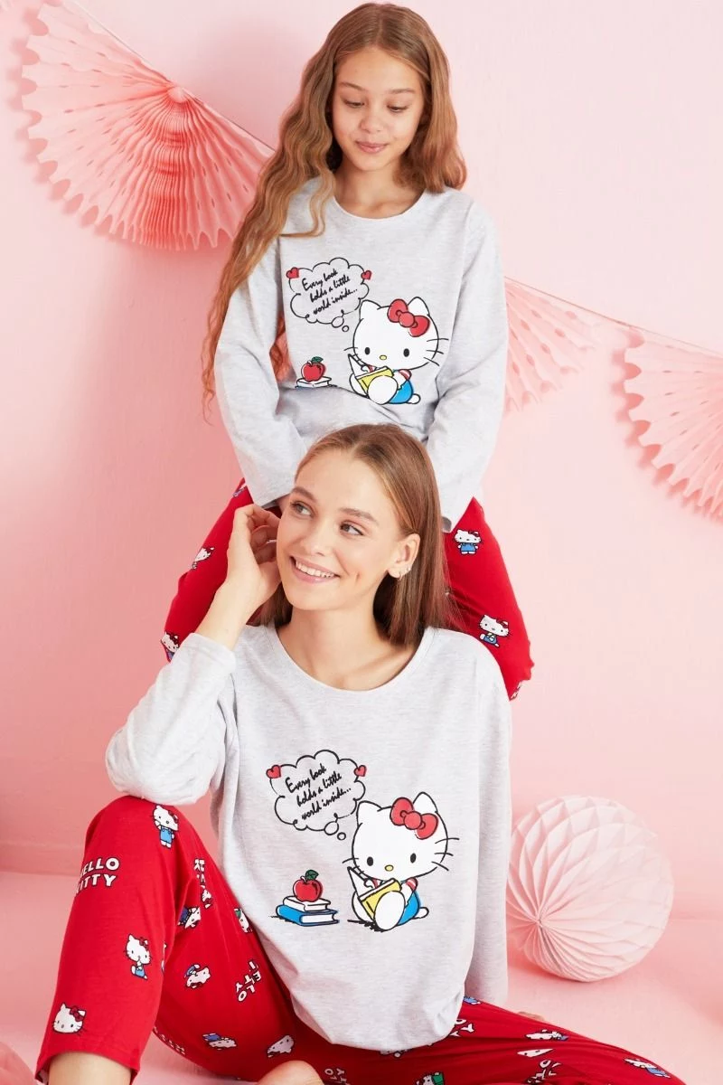 Κοριτσίστικη Πιτζάμα "siyah inci" HELLO KITTY