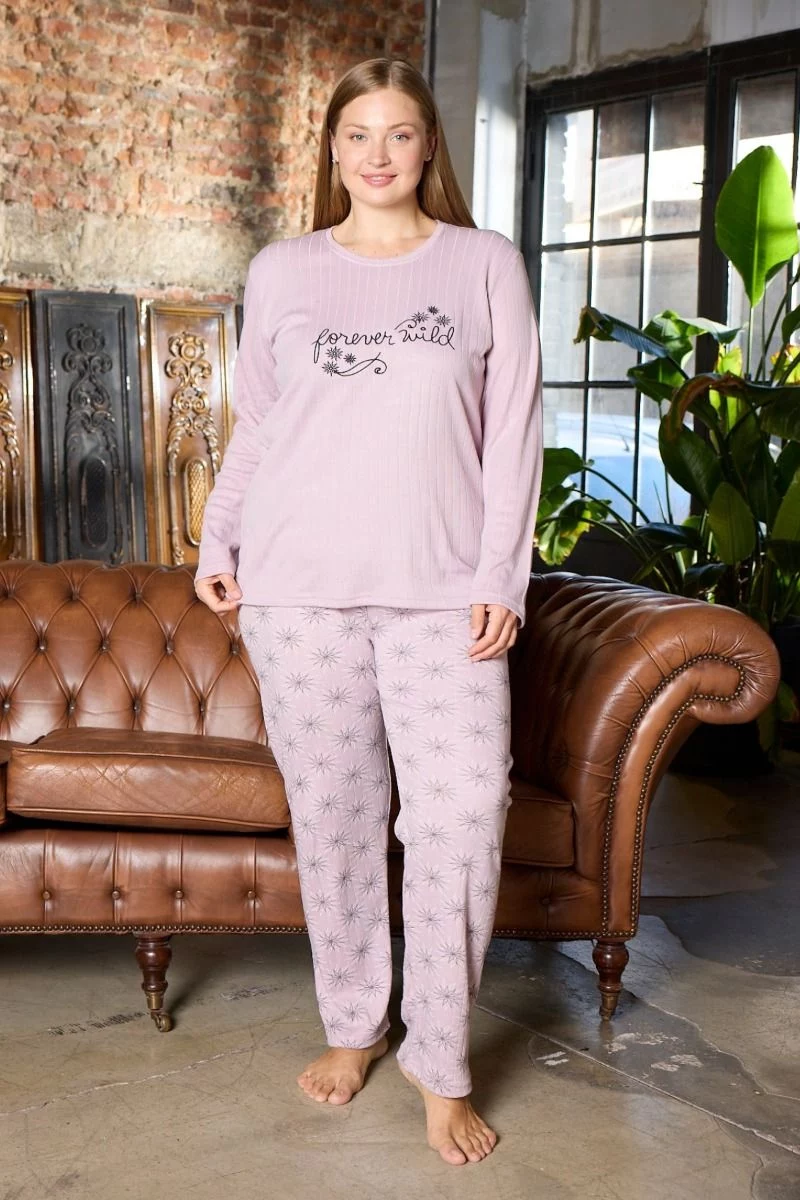 Πιτζάμα Plus Size "Modalove" FOREVER WILD