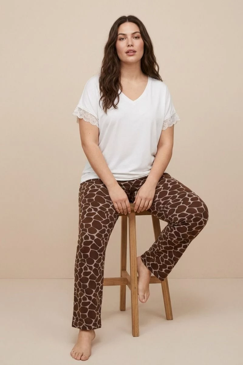 Γυναικεία Πιτζάμα Plus Size "Siyah Inci" KARINA