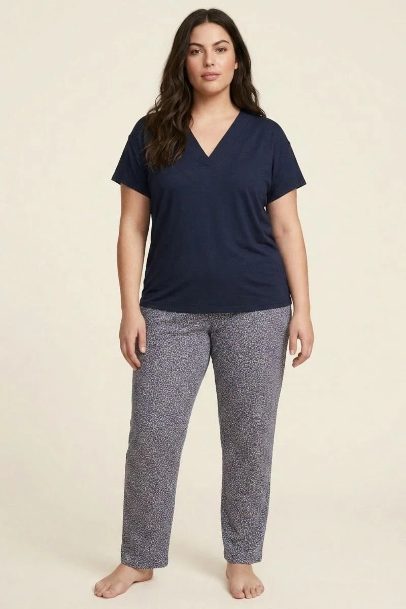 Γυναικεία Πιτζάμα Plus Size "Siyah Inci" BILLIE