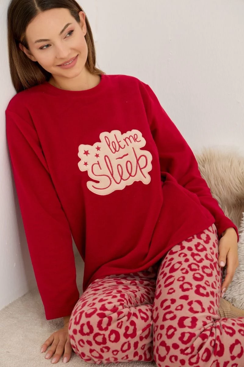 Γυναικεία Πιτζάμα Fleece "Siyah Inci" SLEEP