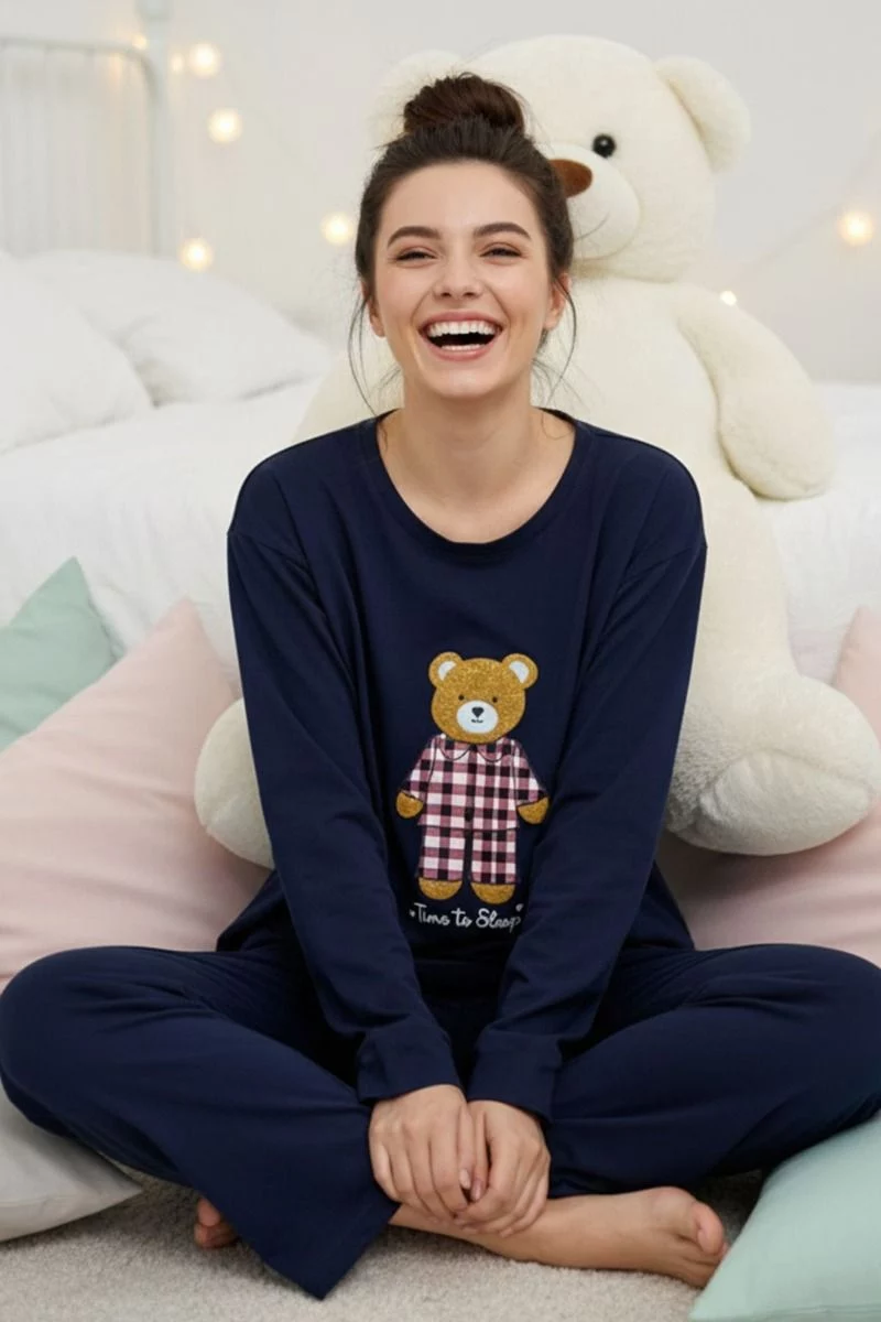 Γυναικεία Πιτζάμα "siyah inci" TED TEDDY
