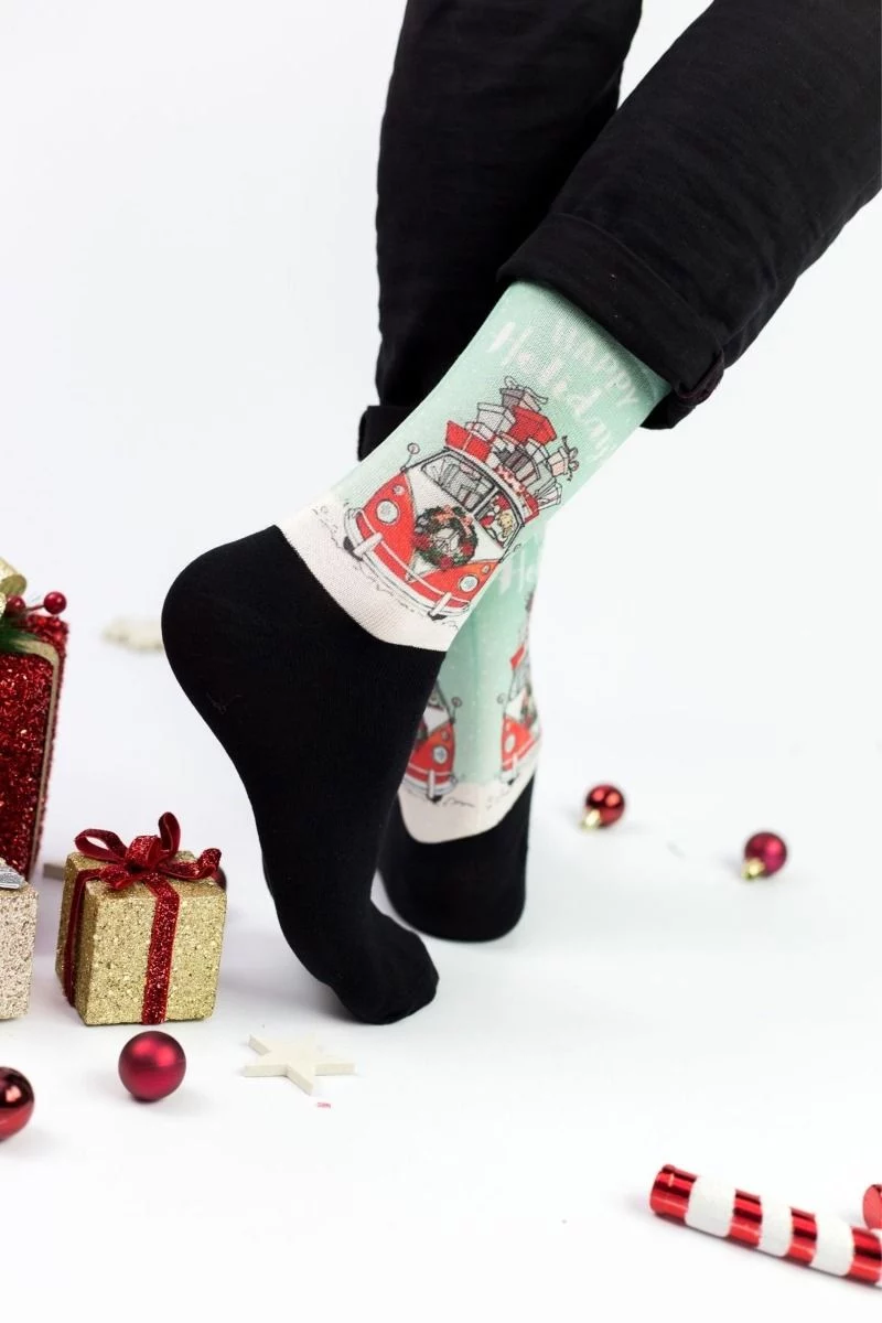 Unisex Christmas Κάλτσες Trendy SANTA IS COMING