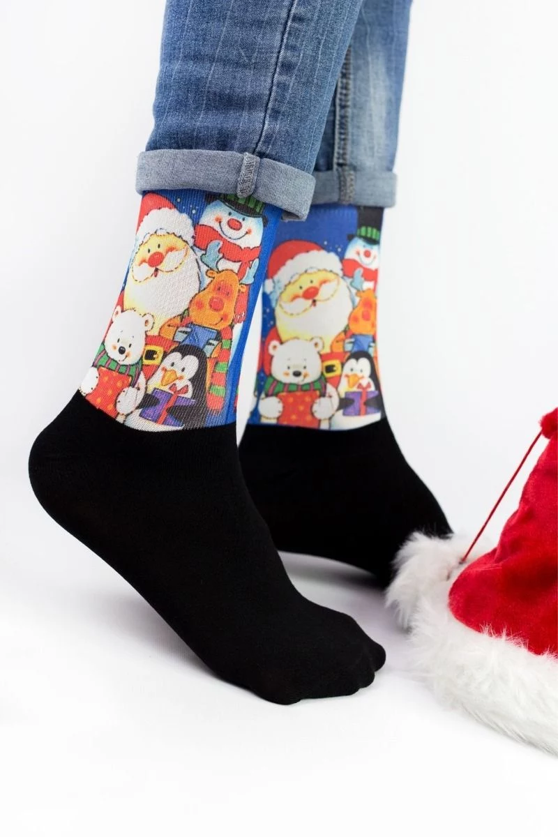Unisex Christmas Κάλτσες Trendy SANTA'S FRIENDS