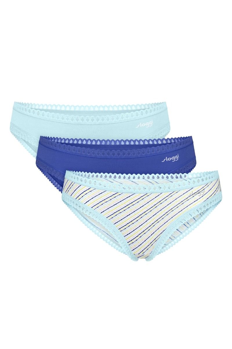 Γυναικεία Mini Εσώρουχα "Sloggi" GO CRUSH 3 τεμάχια συνδυασμός μπλε