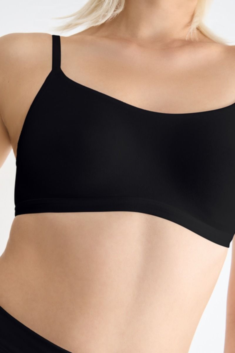 Γυναικείο Μπουστάκι Sloggi GO Daily Cotton Top μαύρο χρώμα κακάο
