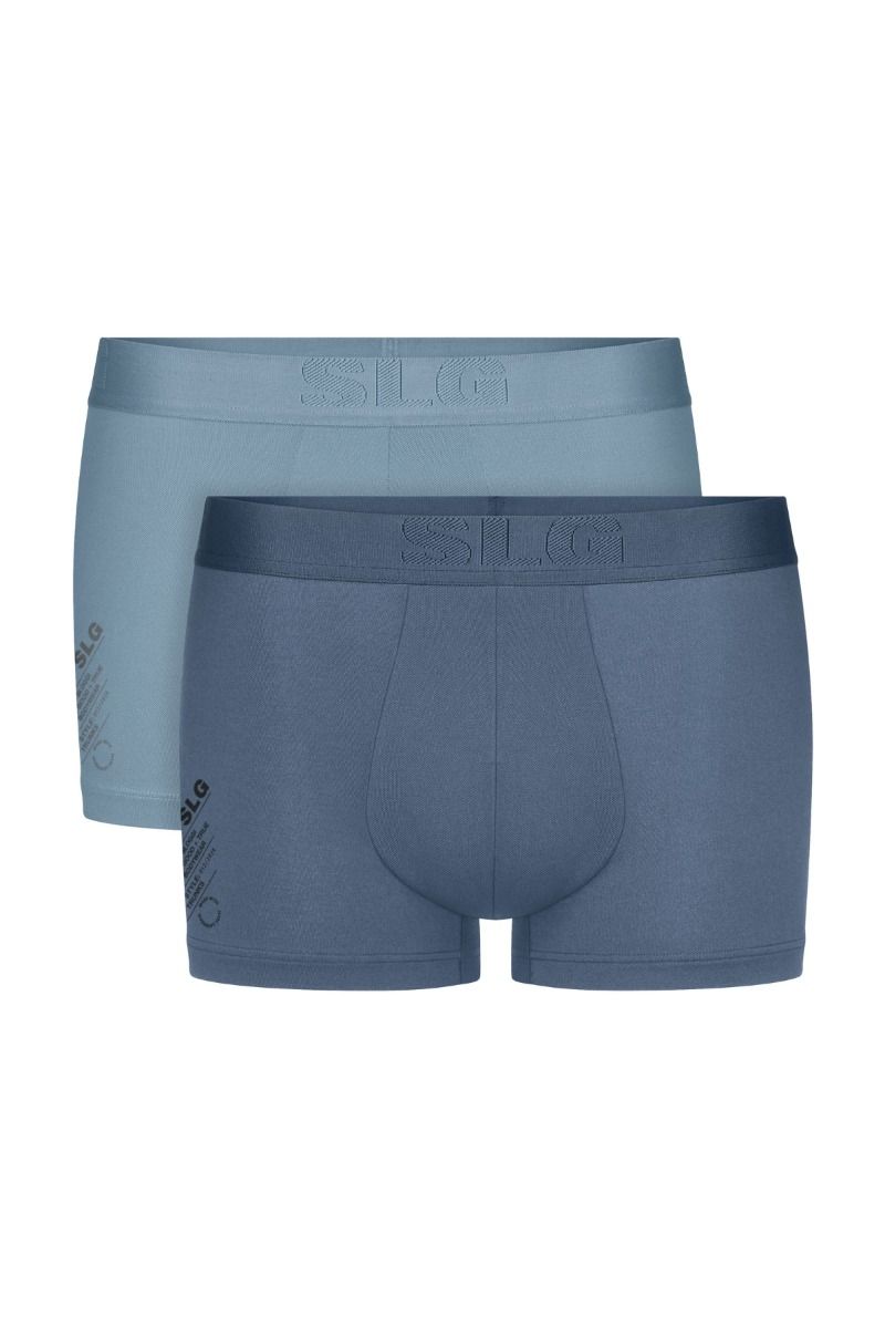 Slips trunks "Sloggi" BASE SOFT 2 τεμάχια μαύρα και συνδυασμός μπλε γκρι