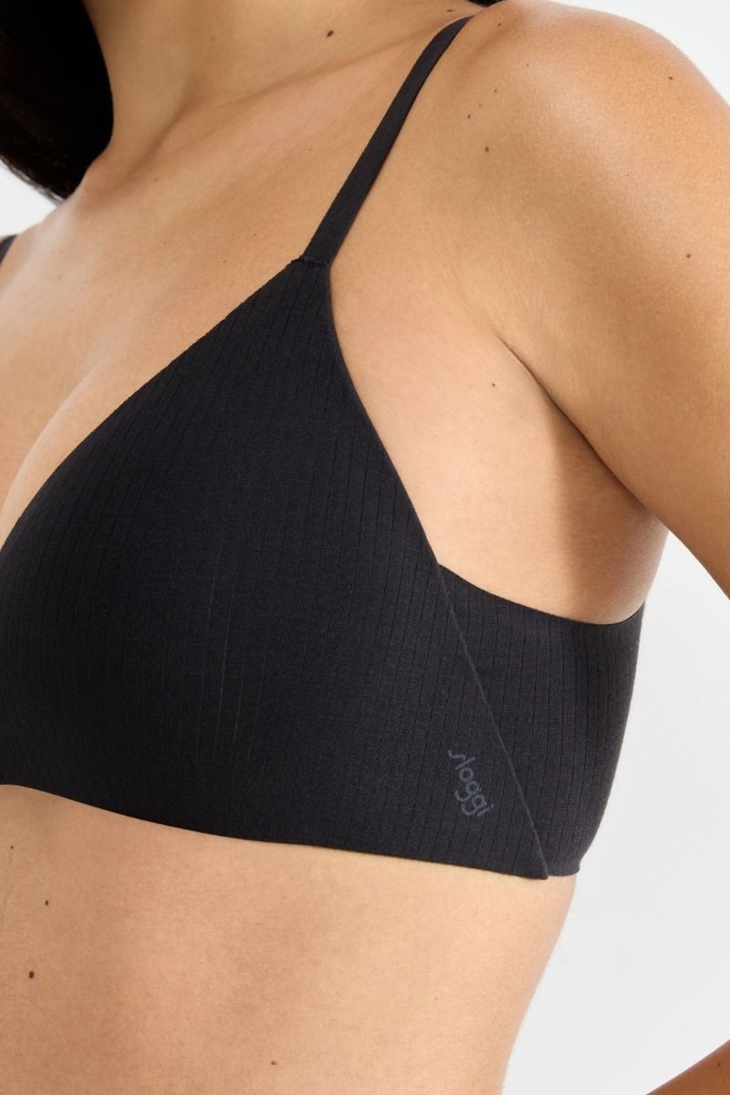 Push Up Σουτιέν "Sloggi" ZERO Feel χωρίς μπανέλα μπεζ και μαύρο