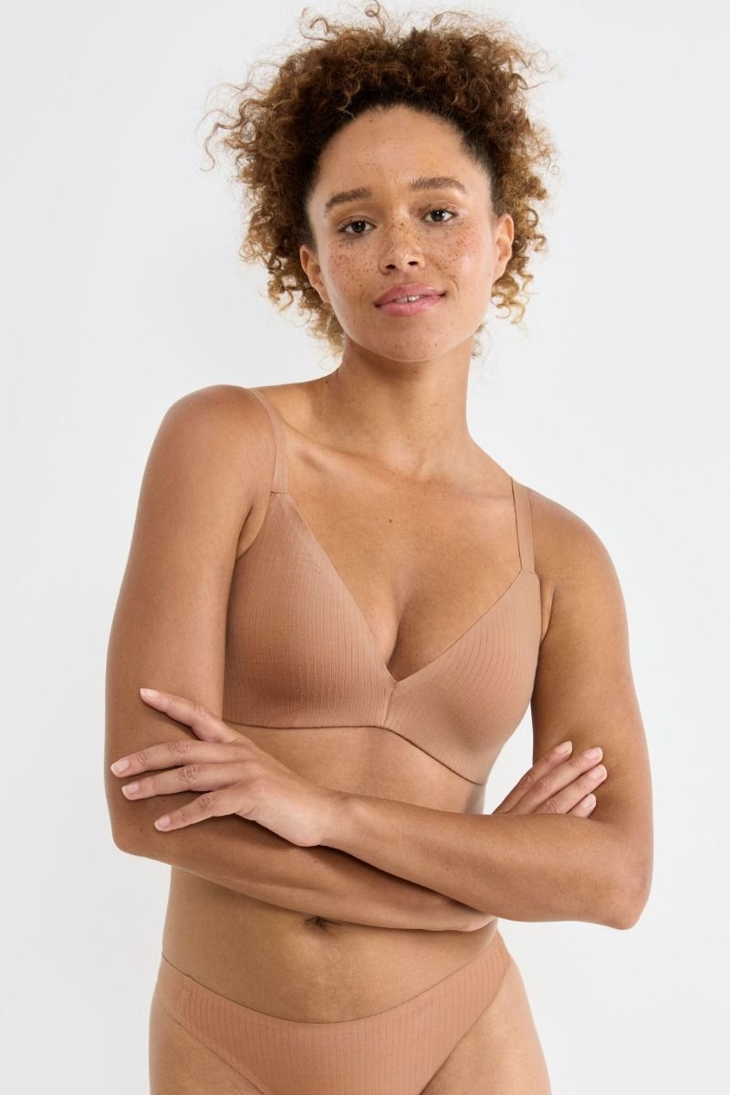 Push Up Σουτιέν "Sloggi" ZERO Feel χωρίς μπανέλα μπεζ και μαύρο