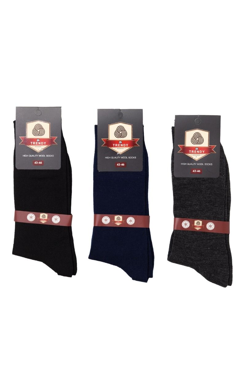 Ανδρικές Κάλτσες μάλλινες Trendy Del τριαδα μαυρο μπλε ανθρακι