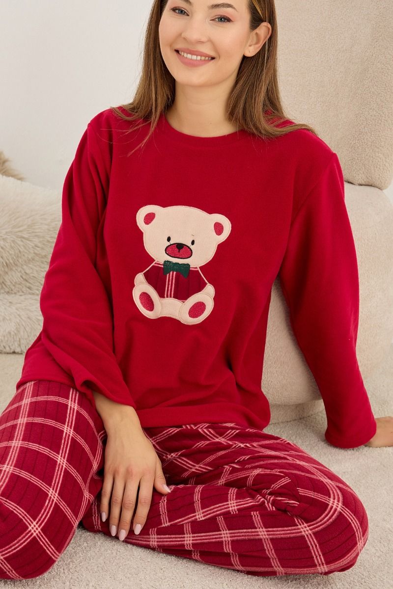Γυναικεία Πιτζάμα Fleece "Siyah Inci" CUTE BEAR II