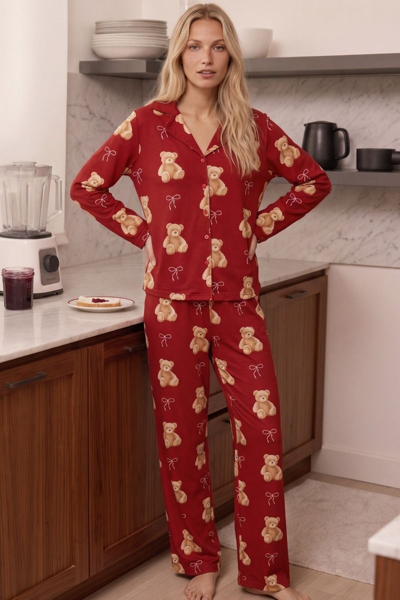 Γυναικεία Πιτζάμα Thermal "siyah inci" SWEET TEDDY
