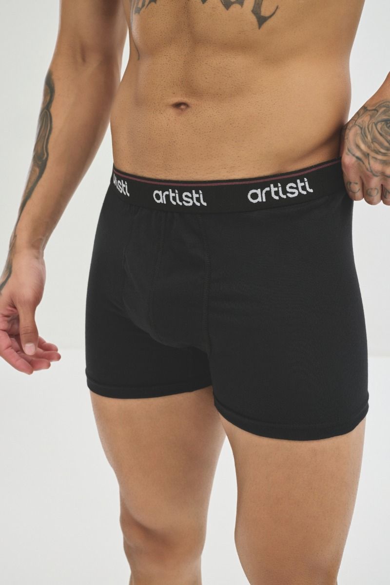 Boxer "Artisti" συσκευασία 4 τεμαχίων σε μαύρο χρώμα