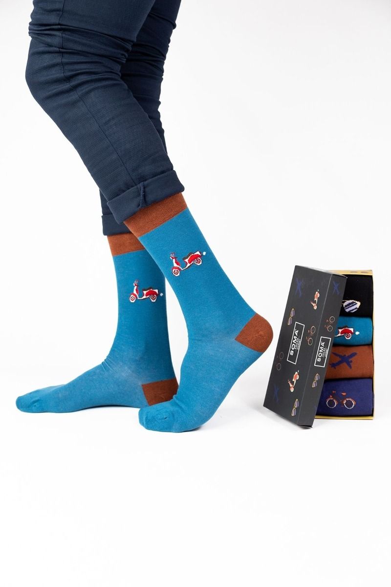 Fashion Κάλτσες SOMA JOURNEY 4 Ζευγάρια Βαμβακερές