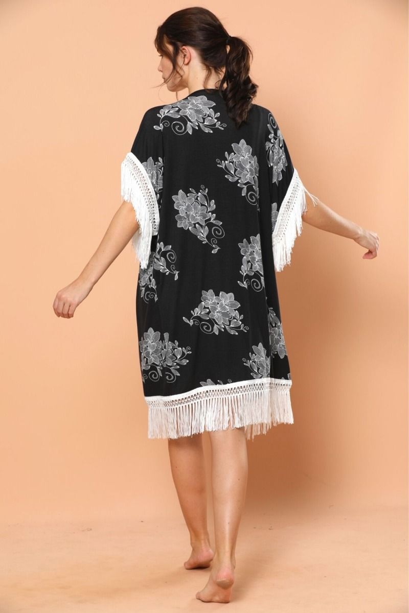 Γυναικείο Σετ Νυχτικό Με Ρόμπα "siyah inci" BOHEMIAN