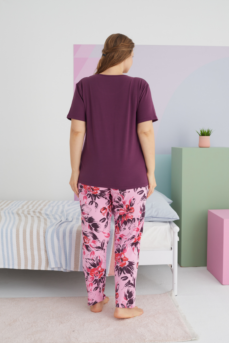 Γυναικεία Καλοκαιρινή Πιτζάμα Plus Size Sexen BEGGININGS Βαμβακερή