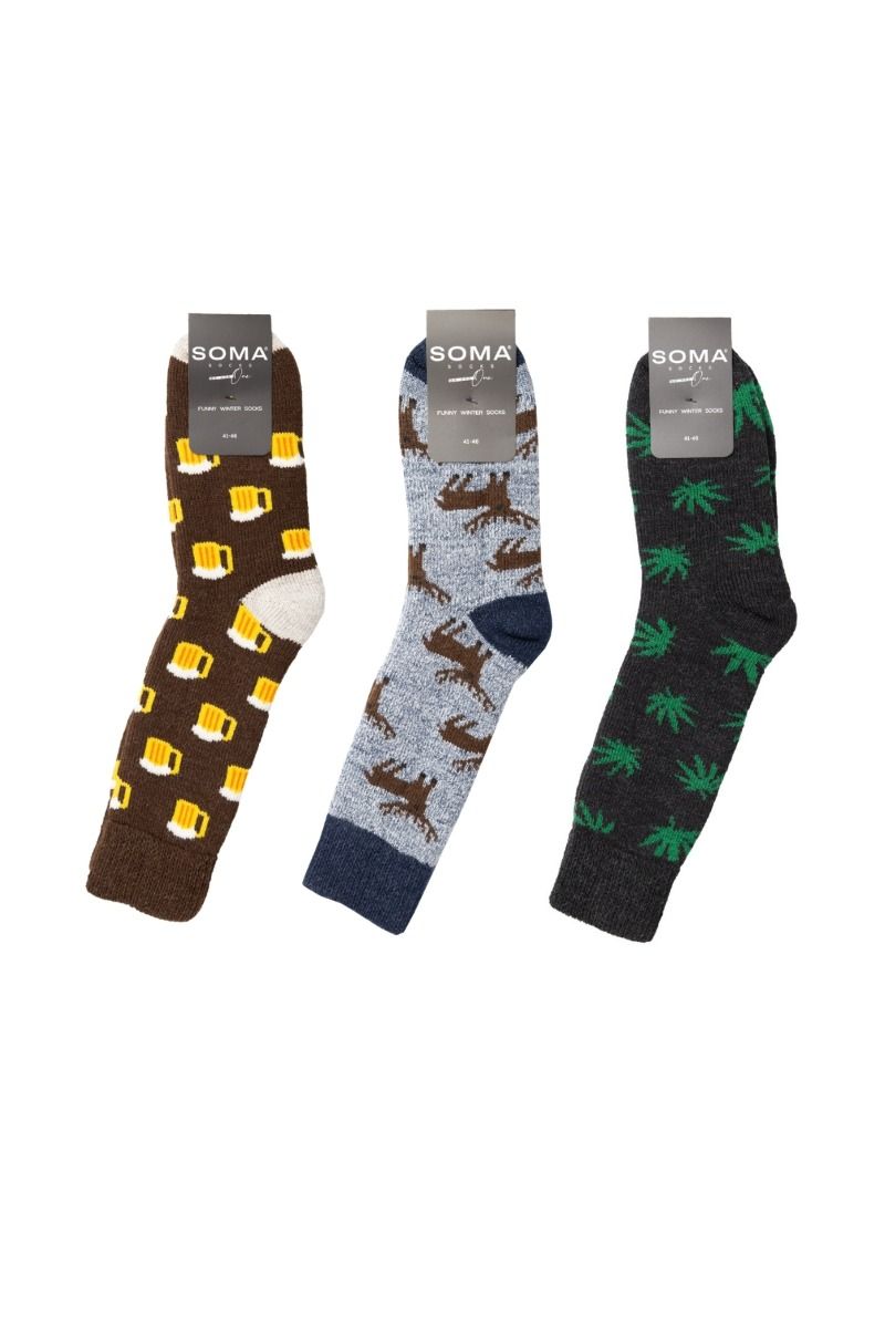 Ανδρικές Μάλλινες Κάλτσες "SOMA" VARIANT II 3 Ζευγάρια