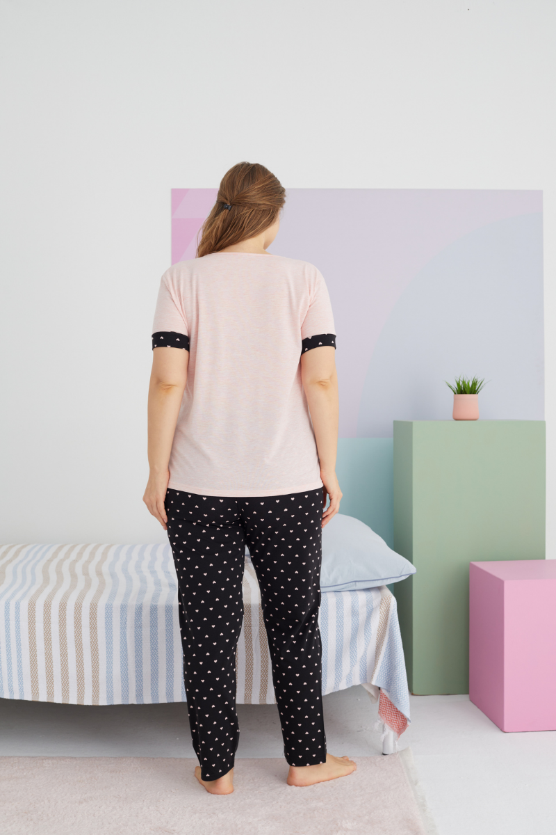 Γυναικεία Καλοκαιρινή Πιτζάμα Plus Size Sexen CELOSIA Βαμβακερή