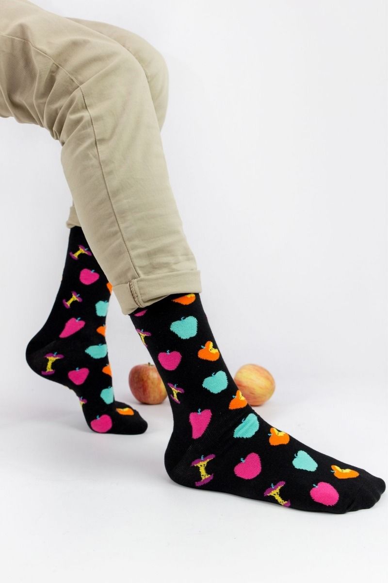 Ανδρικές - Εφηβικές Fashion Κάλτσες Crazy Socks APPLE