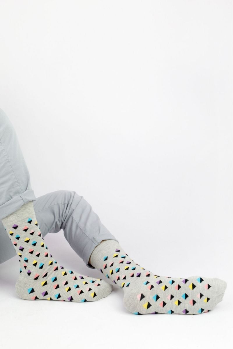 Ανδρικές - Εφηβικές Fashion Κάλτσες Crazy Socks HAPPINESS