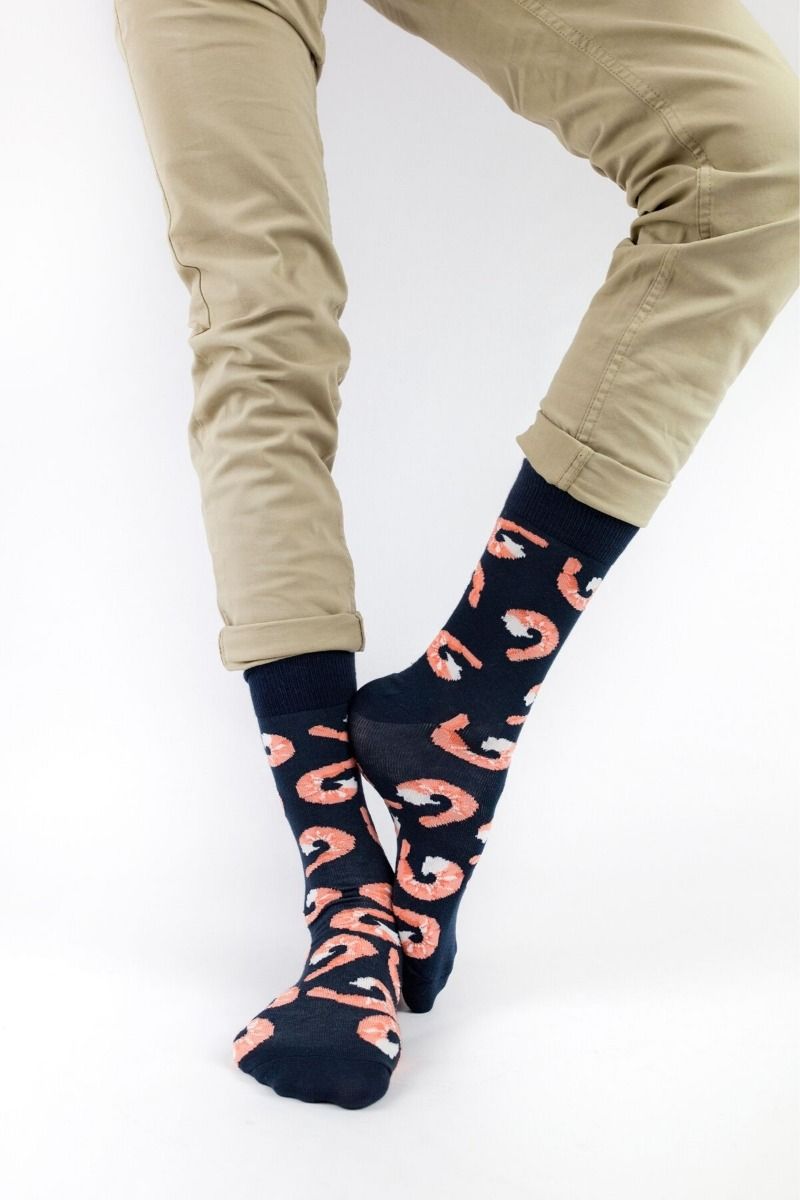 Ανδρικές - Εφηβικές Fashion Κάλτσες Crazy Socks SHRIMPS