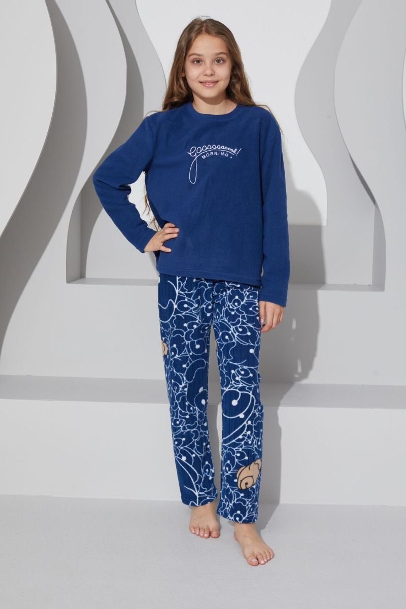 Πιτζάμα Fleece Μαμά και Κόρη "siyah inci" GOOD MORNING