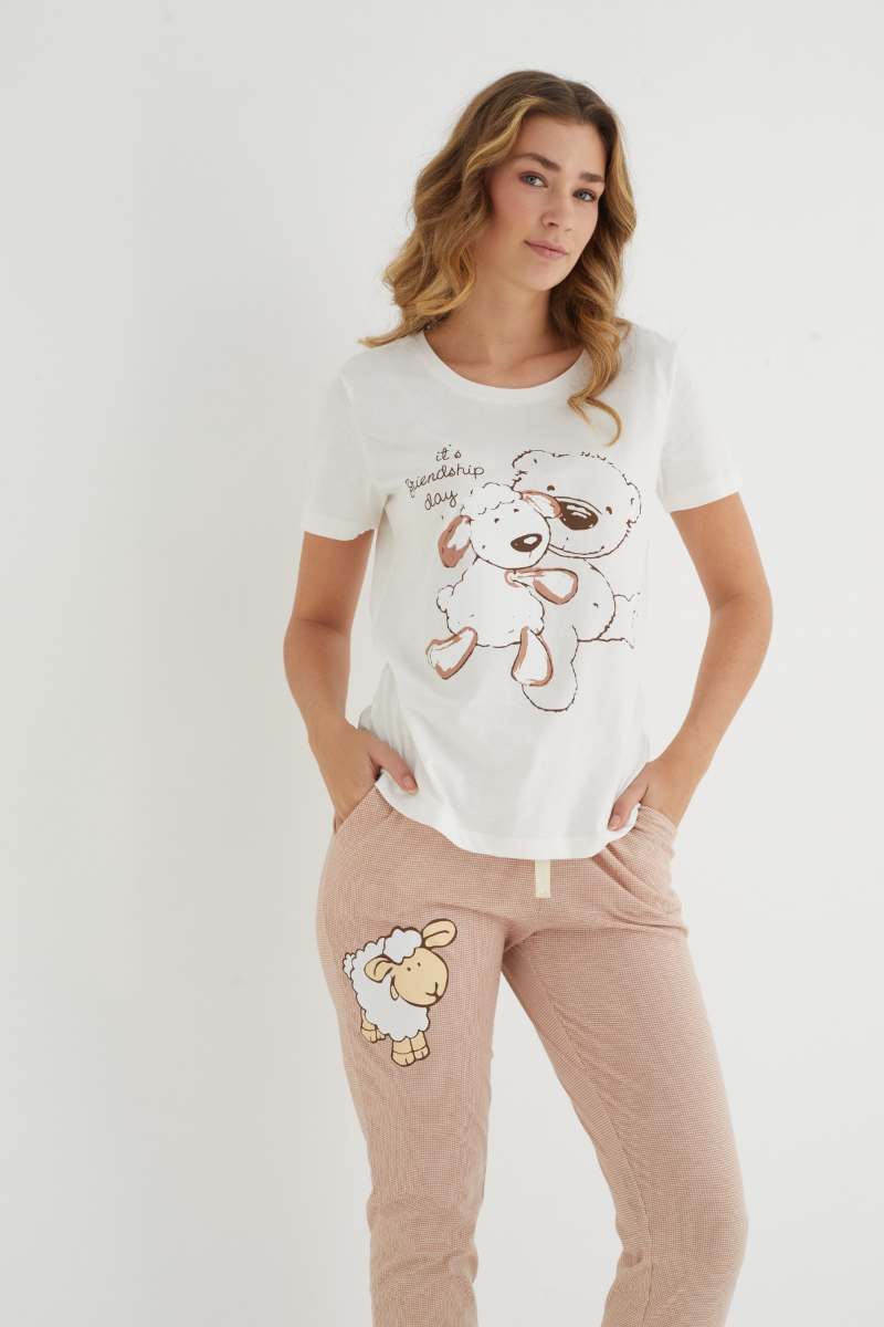 Γυναικεία Καλοκαιρινή Πιτζάμα Ipektenim FRIENDS II Βαμβακερή