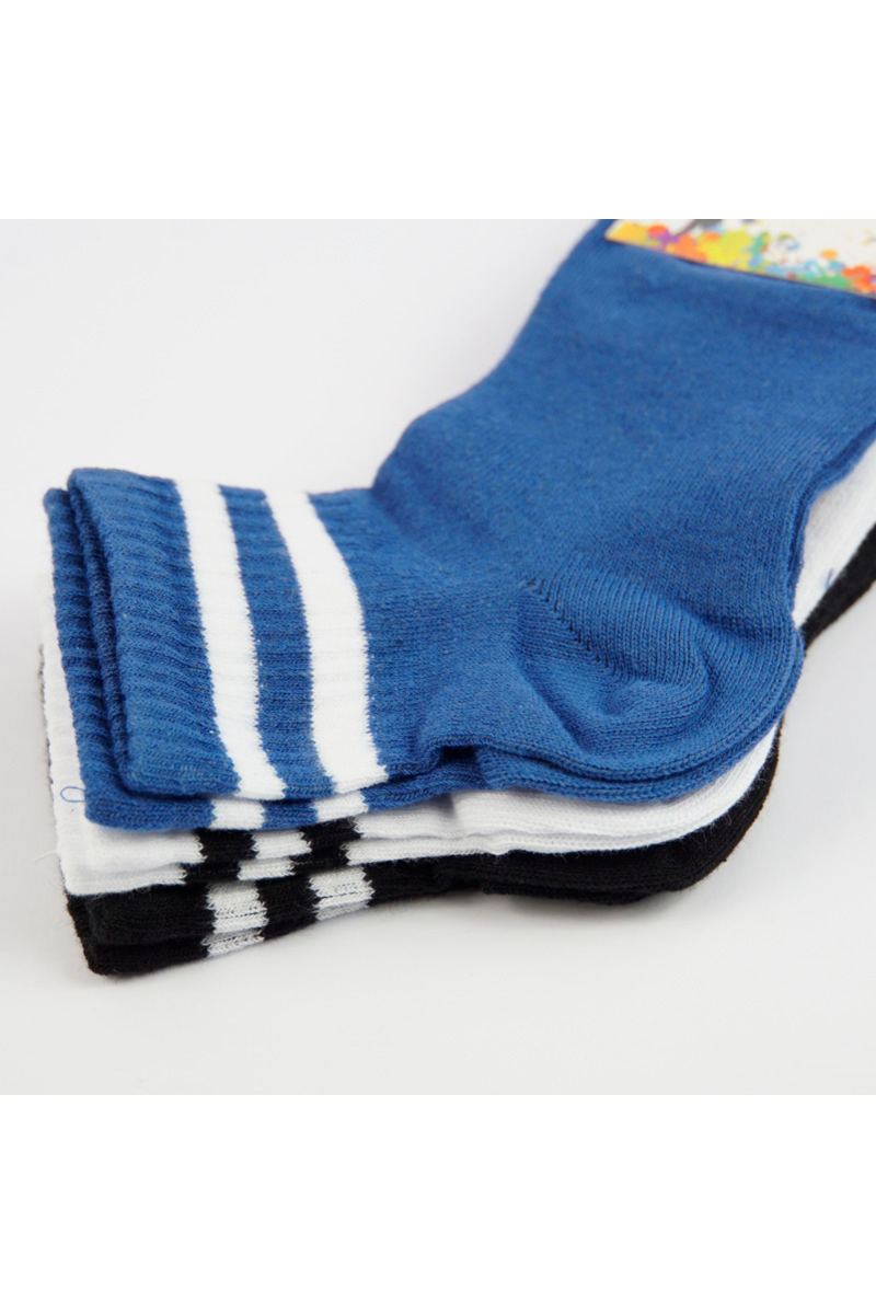 Παιδικές αθλητικές κάλτσες με ρίγες 3 ζευγάρια