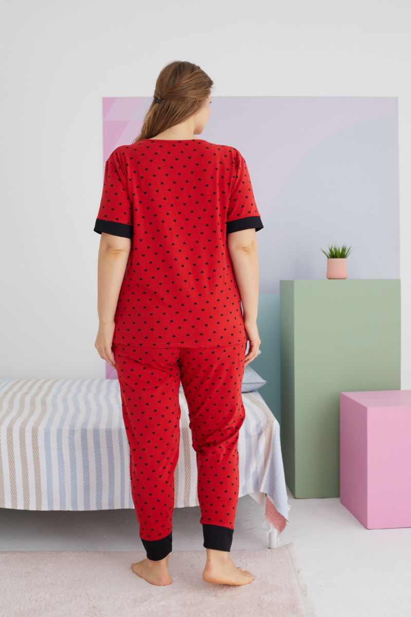 Γυναικεία Καλοκαιρινή Πιτζάμα Plus Size Sexen STILL Βαμβακερή