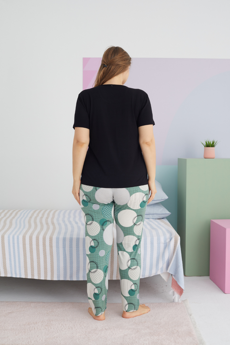 Γυναικεία Καλοκαιρινή Πιτζάμα Plus Size Sexen FRIENDS Βαμβακερή