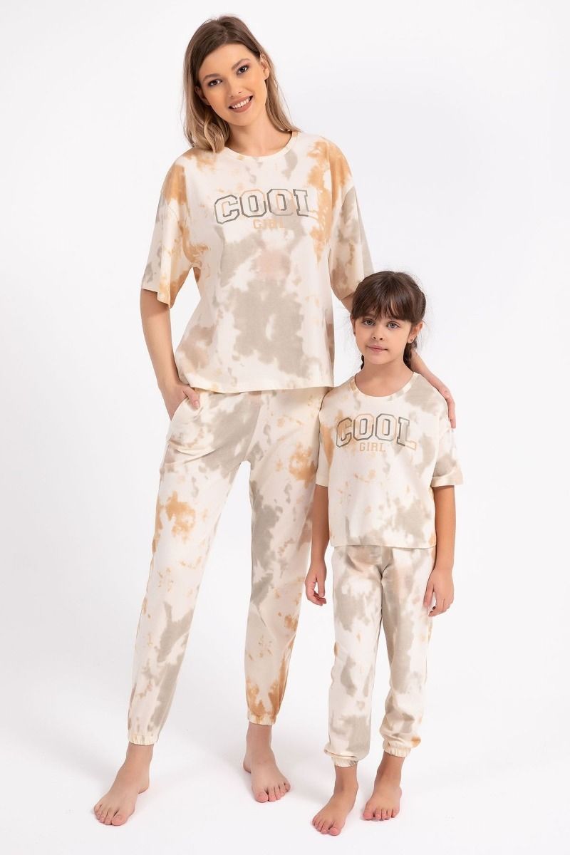 Καλοκαιρινή παιδική κοριτσίστικη πιτζάμα TIE DYE βαμβακερή