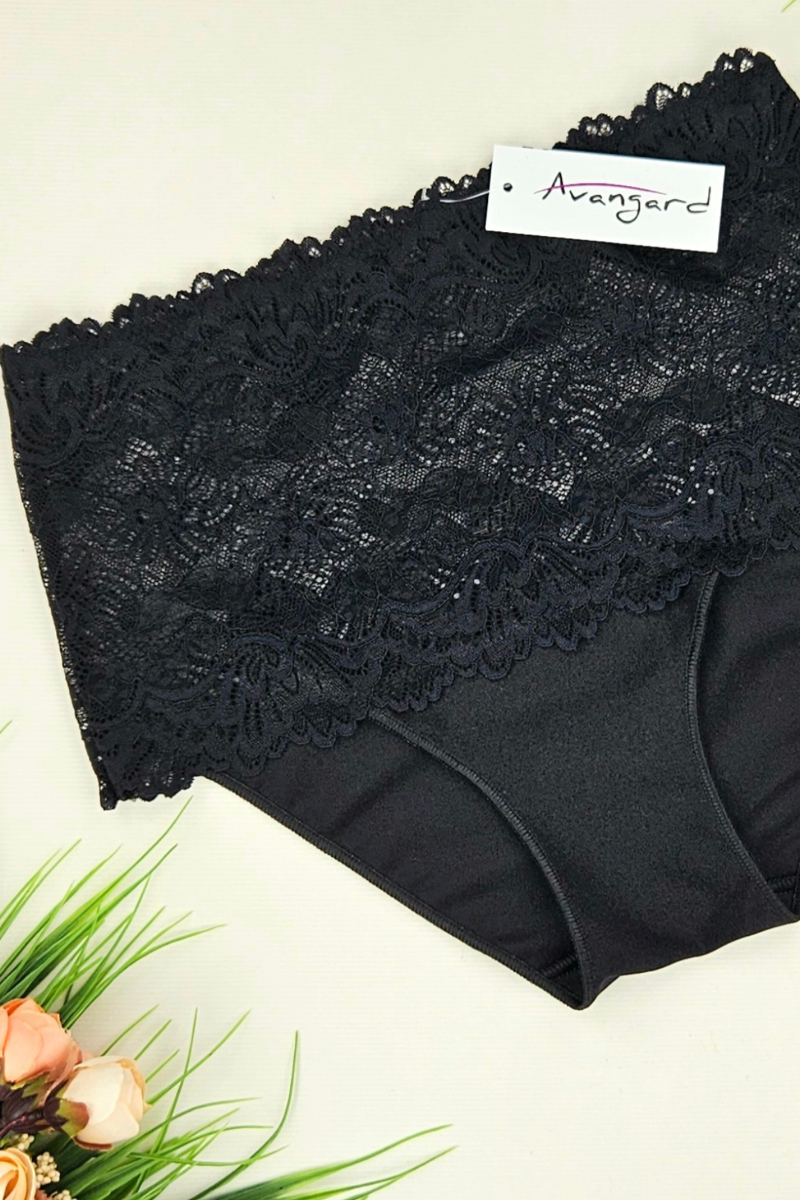 Γυναικείο Ψηλόμεσο Εσώρουχο Avangard LACE Δαντέλα Polyamide Μαύρο