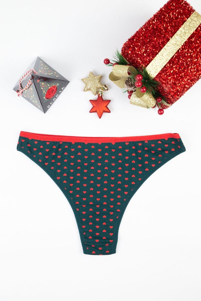 Γυναικείο Μπραζίλιαν εσώρουχο μπλε χρώμα βαμβακερό με κουτάκι