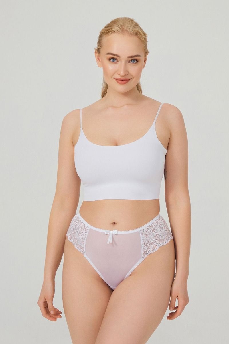 Γυναικείο brazilian εσώρουχο plus size CottonHill AALIYAH WHITE
