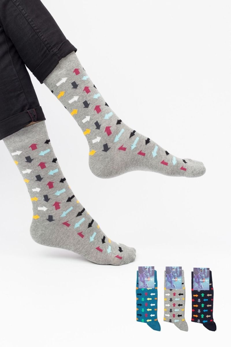 Ανδρικές Casual Κάλτσες Design CONFUSION II 3 ζευγάρια