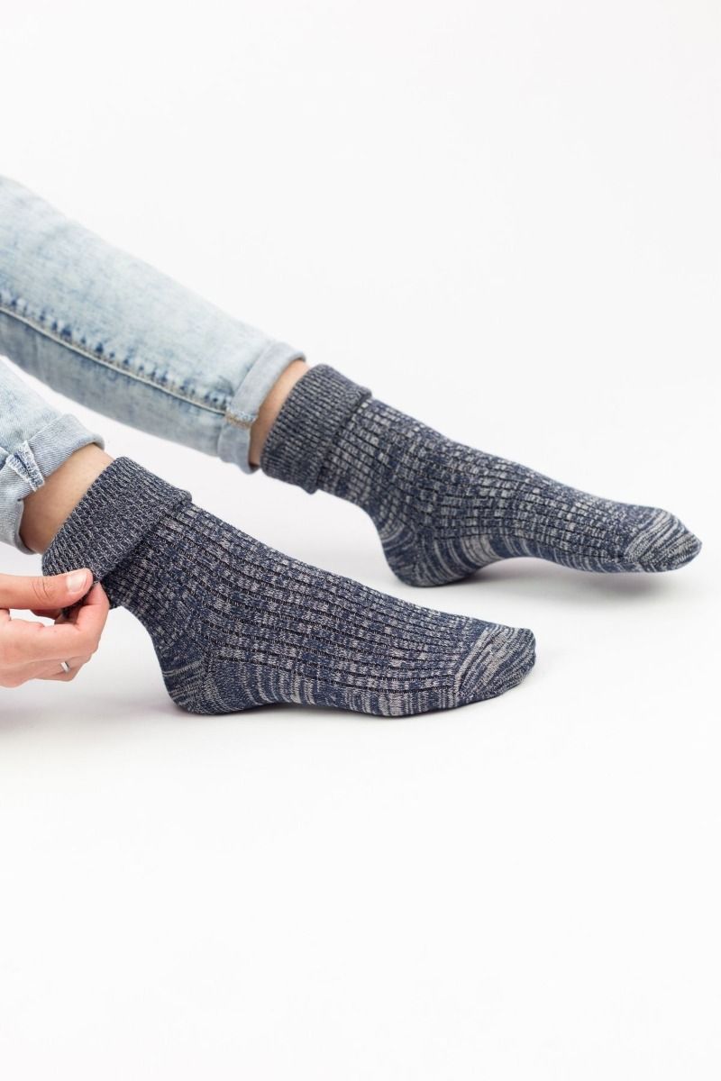 Γυναικείες casual κάλτσες Livoni DARK BLUE WHITE