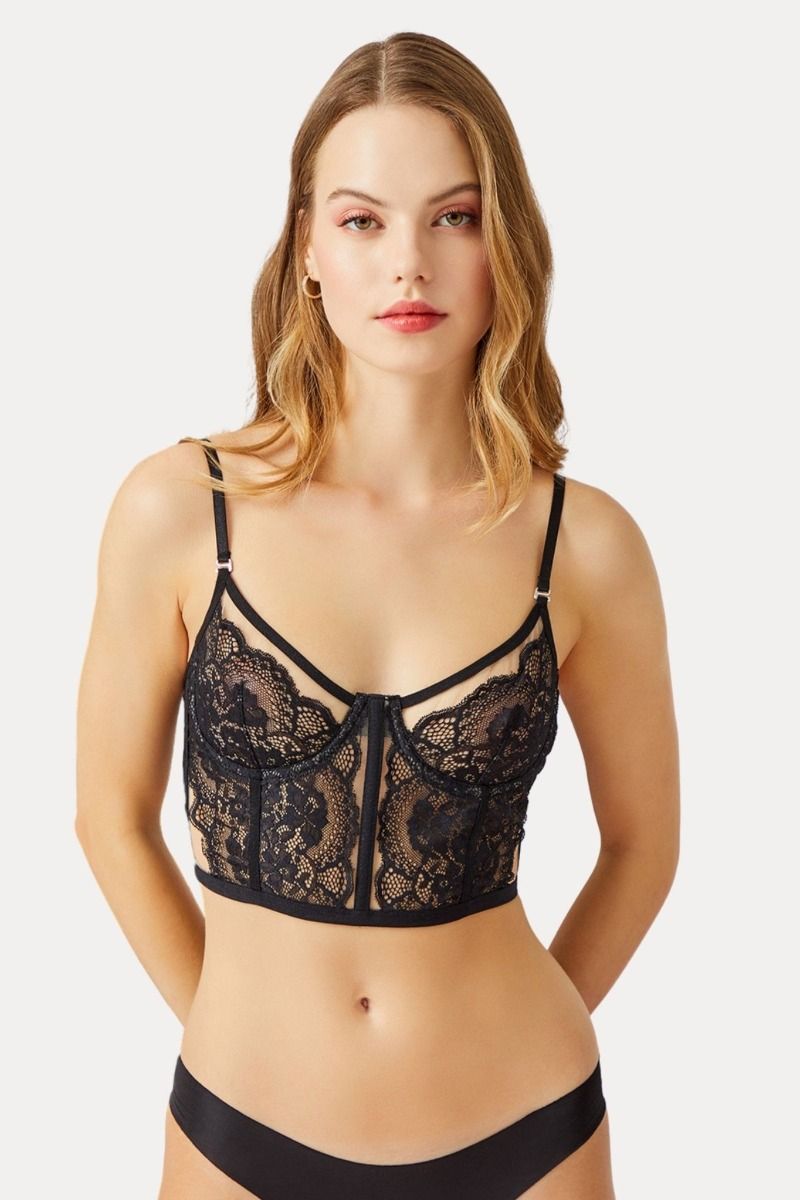Γυναικείο σουτιέν κορσές κόκκινο και μαύρο χρώμα