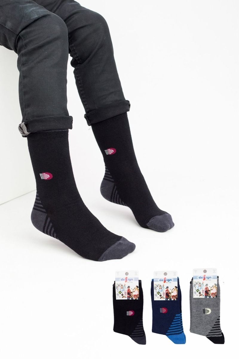 Παιδικές κάλτσες για αγόρι 3 ζευγάρια με σχέδιο γράμμα