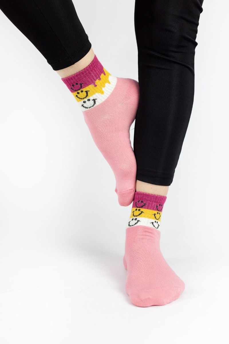 Γυναικείες Ημίκοντες Κάλτσες Design FACES II 3 ζευγάρια