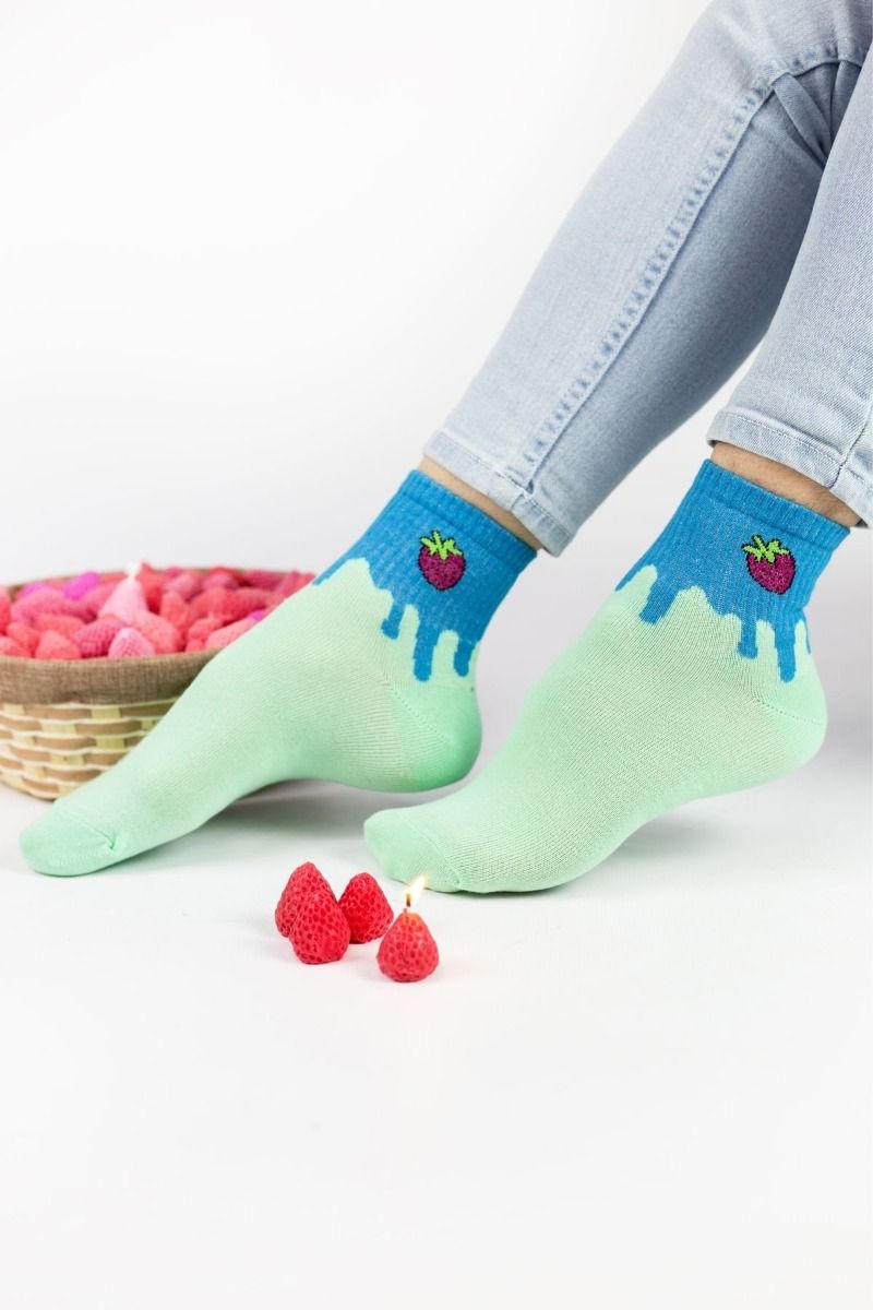 Γυναικείες Ημίκοντες Κάλτσες Design FRUITS II 3 ζευγάρια