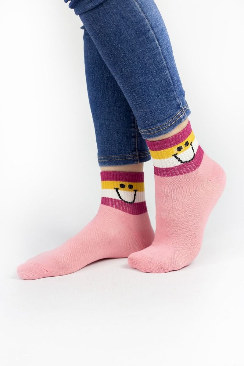 Γυναικείες Ημίκοντες Κάλτσες Design HAPPY II 3 ζευγάρια