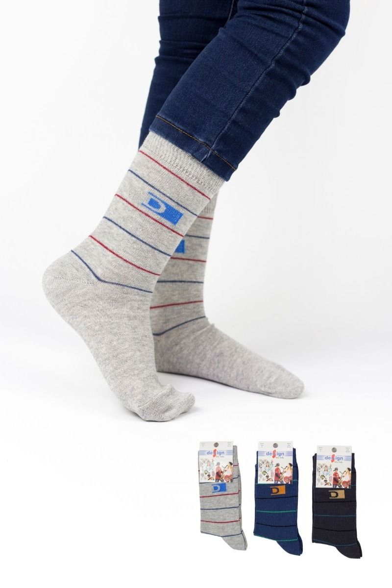 Παιδικές κάλτσες για αγόρι Design LINE I 3 ζευγάρια