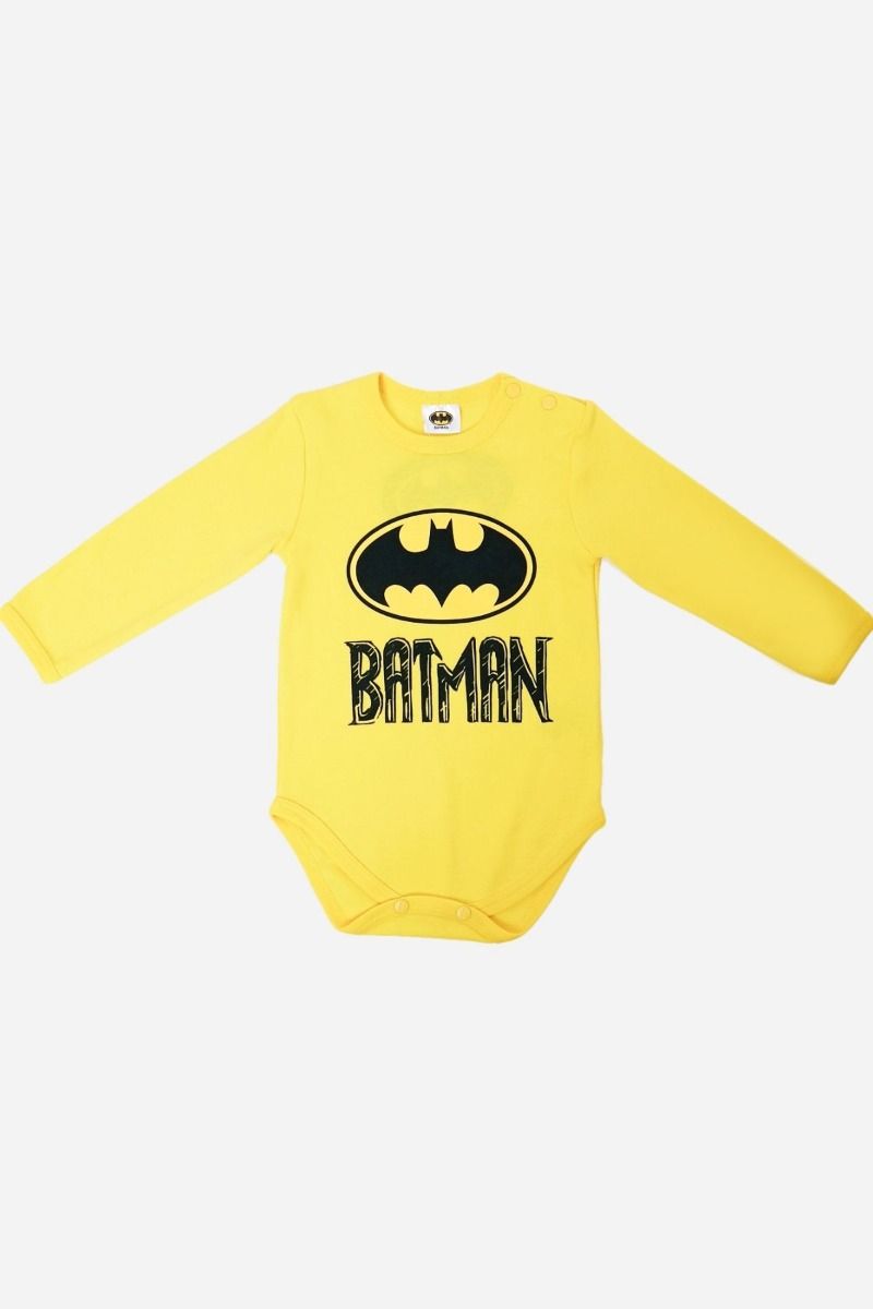 Βρεφικά κορμάκια μακρυμάνικα αγόρι batman βαμβακερά 2 τεμάχια κούμπωμα