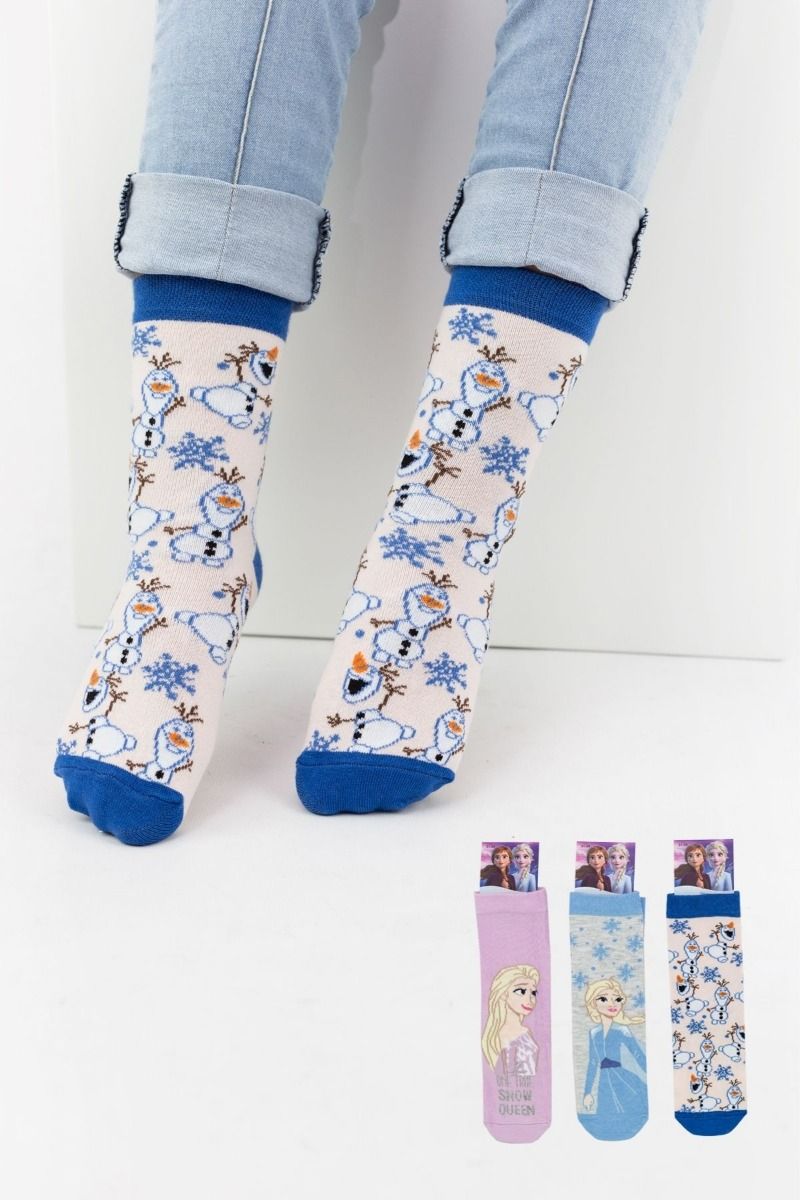 Κοριτσίστικες Παιδικές κάλτσες 3 ζευγάρια FROZEN Disney
