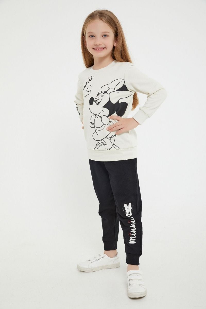 Παιδική χειμωνιάτικη φόρμα κοριτσίστικη Disney MINNIE σκούρο μπεζ