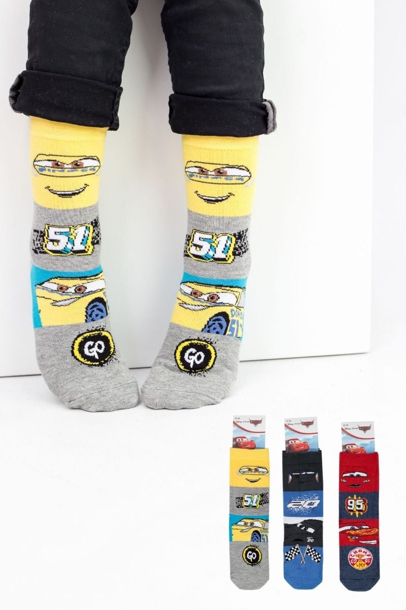 Παιδικές κάλτσες για αγόρι Disney pixar cars 3 ζευγάρια
