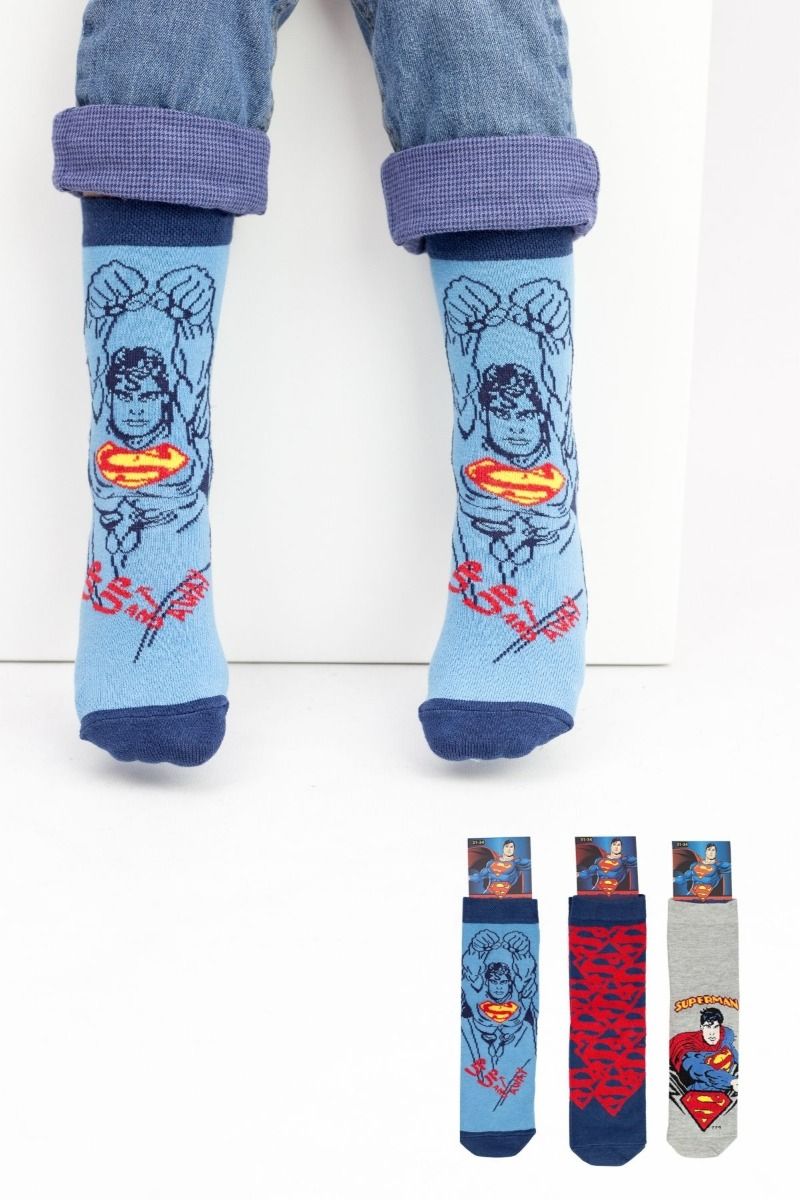 Παιδικές κάλτσες για αγόρι Disney SUPERMAN 3 ζευγάρια
