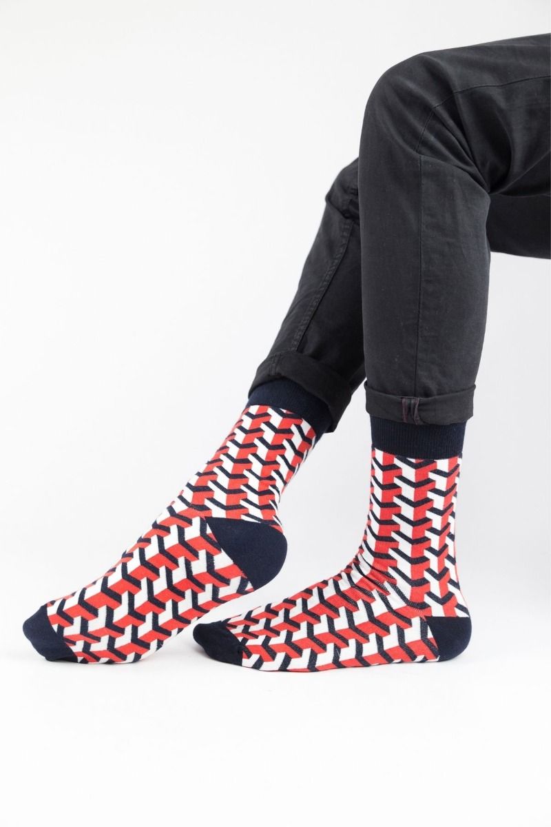 Ανδρικές Εφηβικές Fashion Κάλτσες Crazy Socks LABYRINTH II